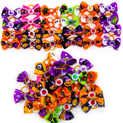 30PCS Halloween Bows With Rubber